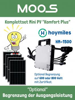 Mini PV Komplettset “Komfort Plus” inkl. Hoymiles HM-1500 und 4 x Modul 380W*